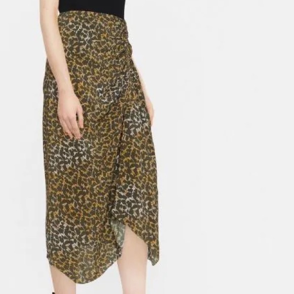 ISABEL MARANT ÉTOLE Azaria Floral Print Draped Skirt - Picture 3 of 9